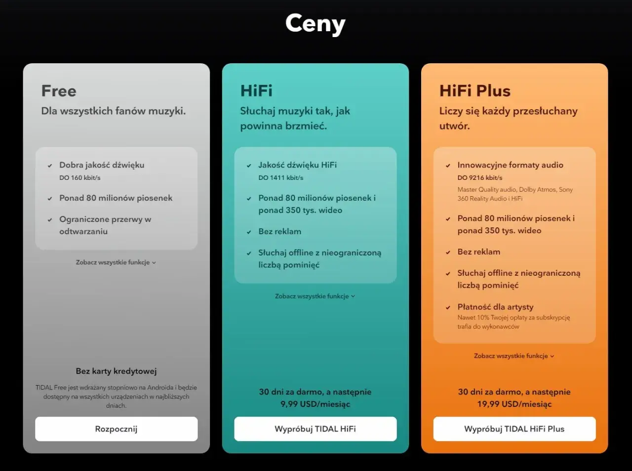 Ile kosztuje Tidal w Plusie? Darmowy rok i cennik po promocji