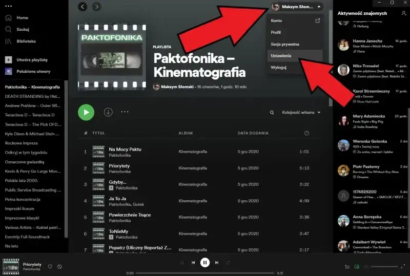 Spotify ustawienia jakości pobierania