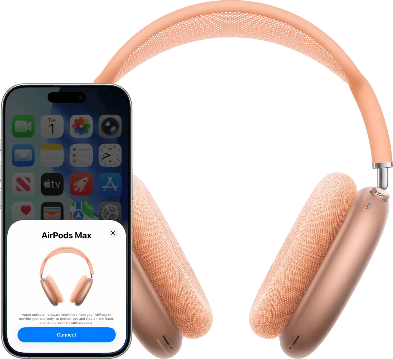 AirPods Max z iPhonem animacja parowania