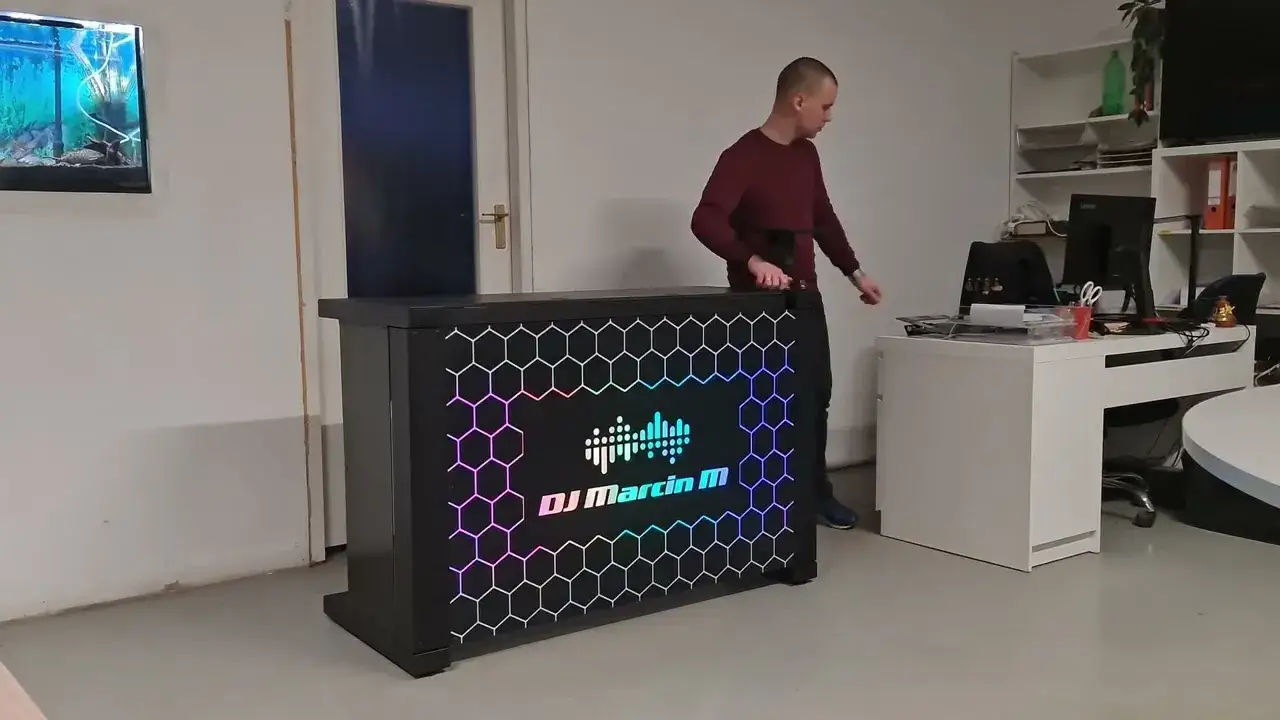 stół dj led, spersonalizowany stół dj, oświetlenie stołu dj